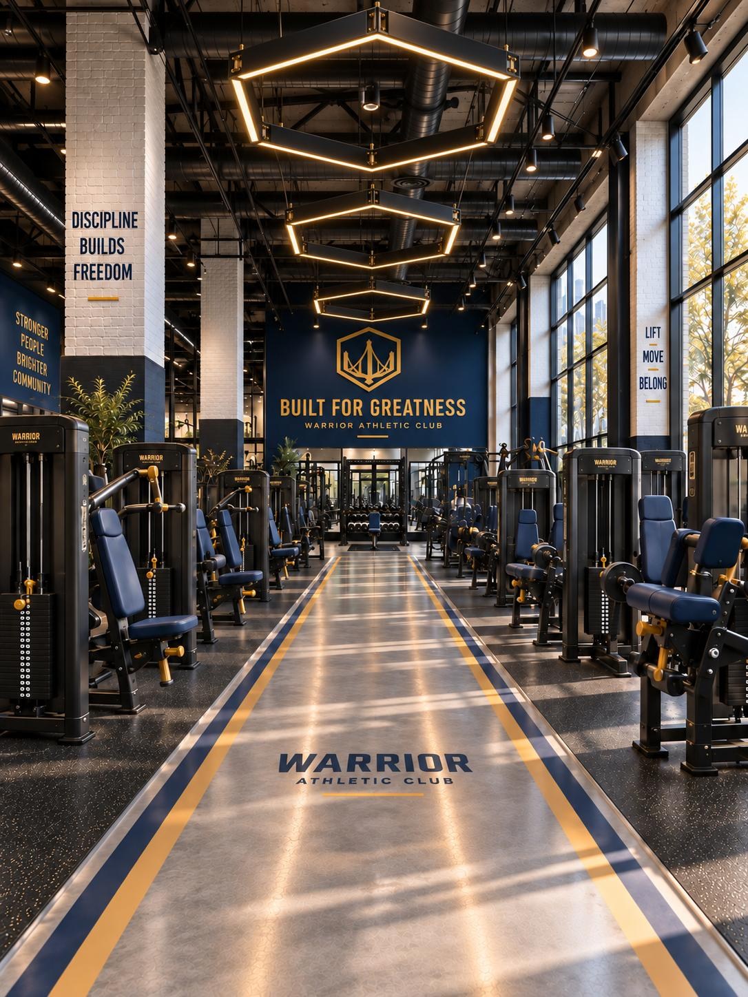 Navy & Gold Training Studio