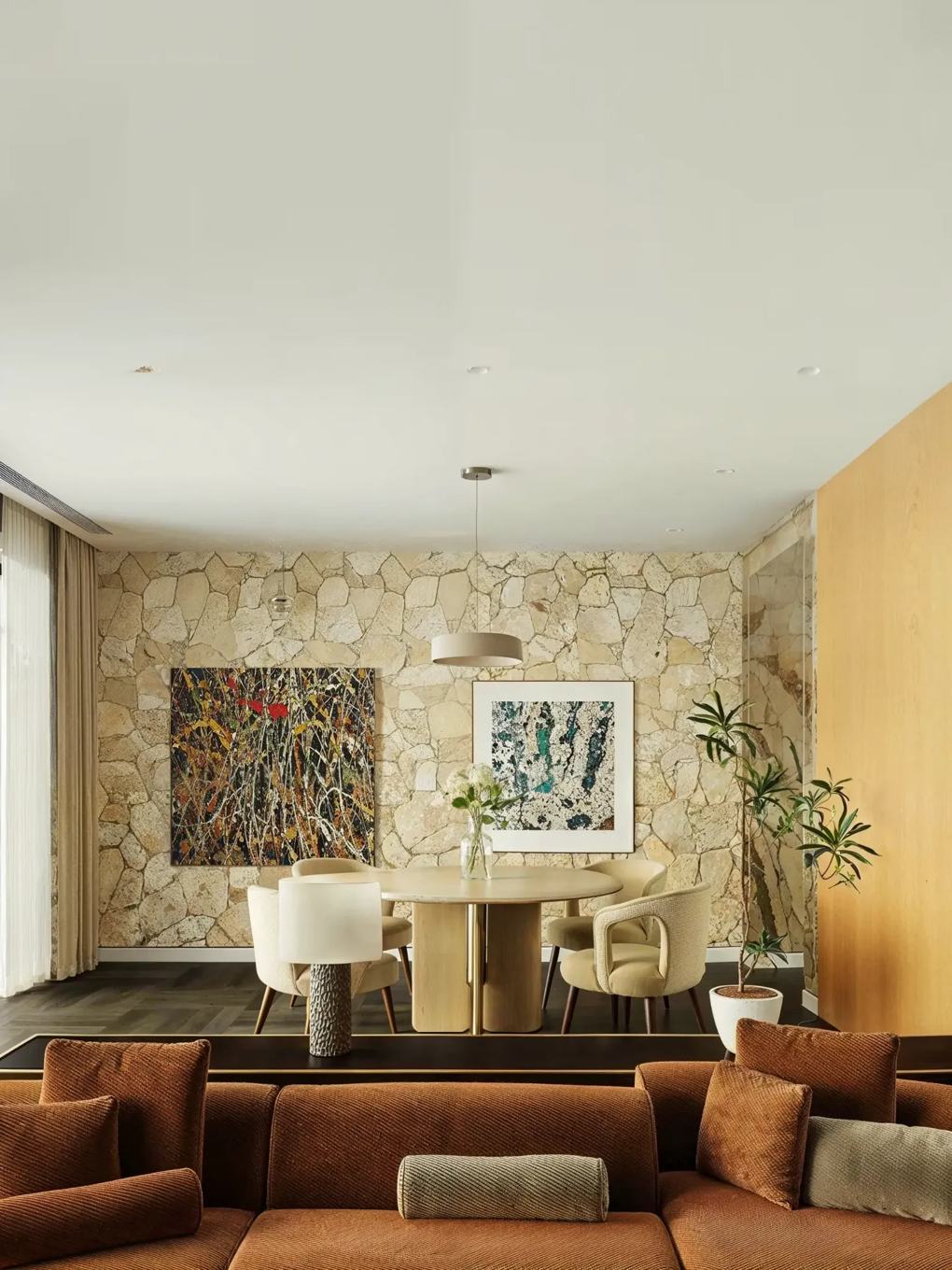 Earth-Toned Duplex Living — view 5